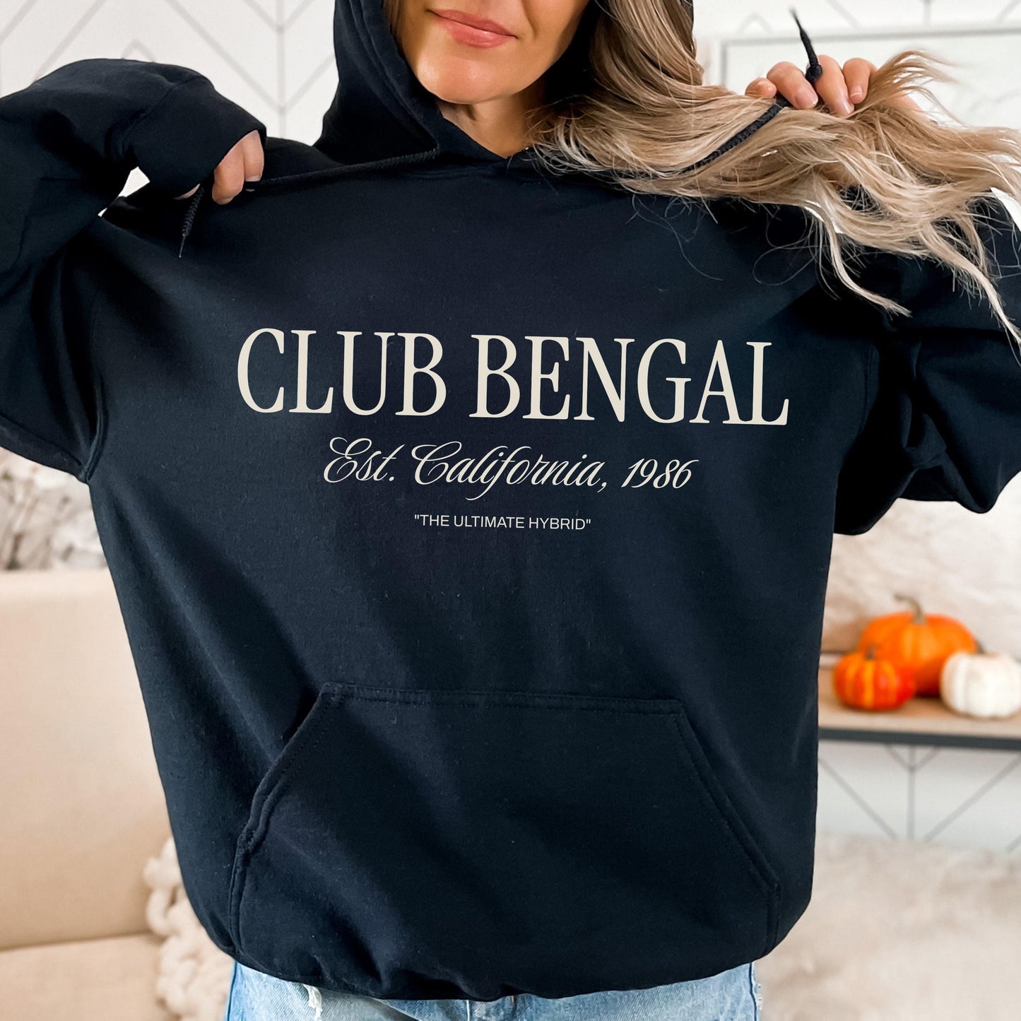 Minimalist Typography Bengal Cat Sweatshirt, Custom Bengal Cat Lover Gift, Bengal Sweater, Bengal Cat Gift, Bengal Cat Lover Shirt