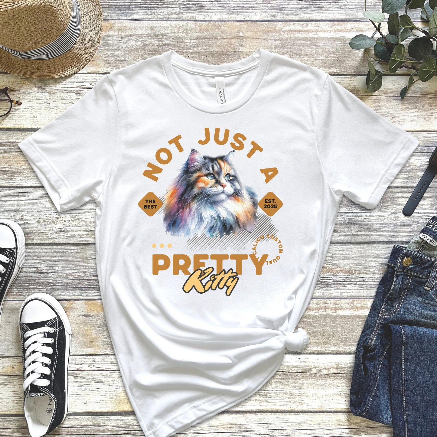 Calico Cat Lover Shirt Hoodie or Crewneck Cute Cat Design Cozy Apparel for Women Perfect Gift for Cat Owners Unique Cat Lover Clothing