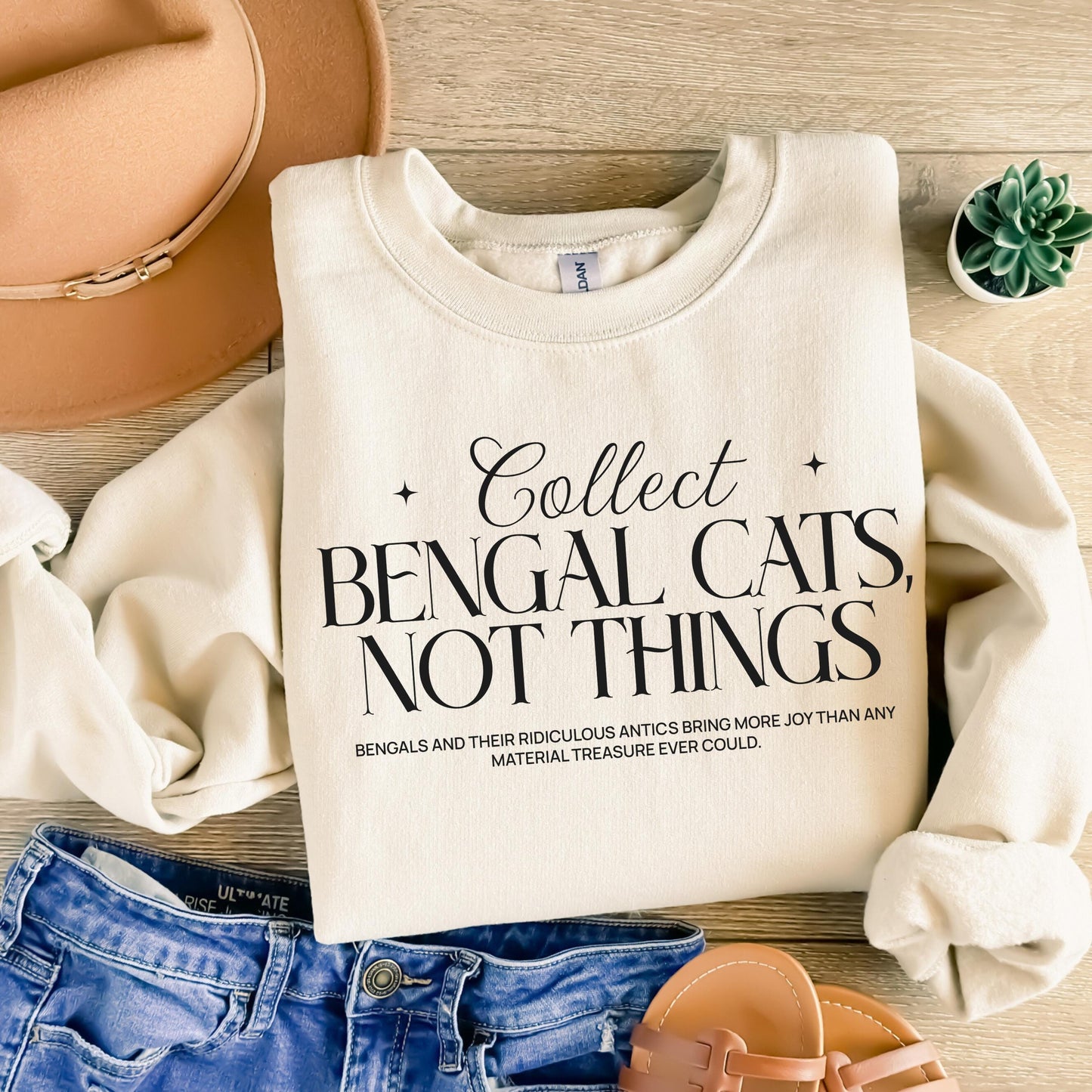 Minimalist Bengal Cat Sweatshirt Tshirt Hoodie,  Custom Bengal Cat Lover Gift, Bengal Sweater, Bengal Cat Gift, Bengal Cat Lover Shirt