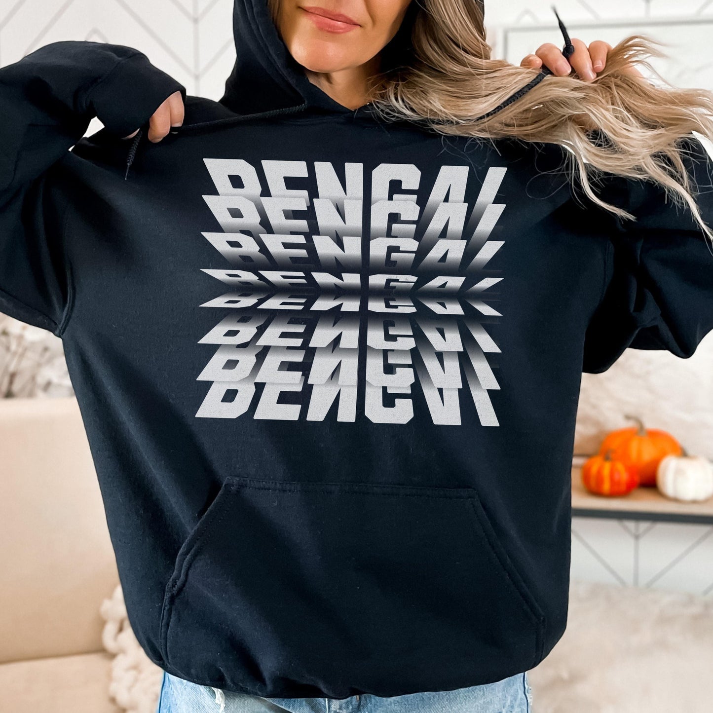 Bengal Cat Minimalist Fliptext Typography Sweatshirt, Custom Bengal Cat Lover Gift, Bengal Sweater, Bengal Cat Gift, Bengal Cat Lover Shirt