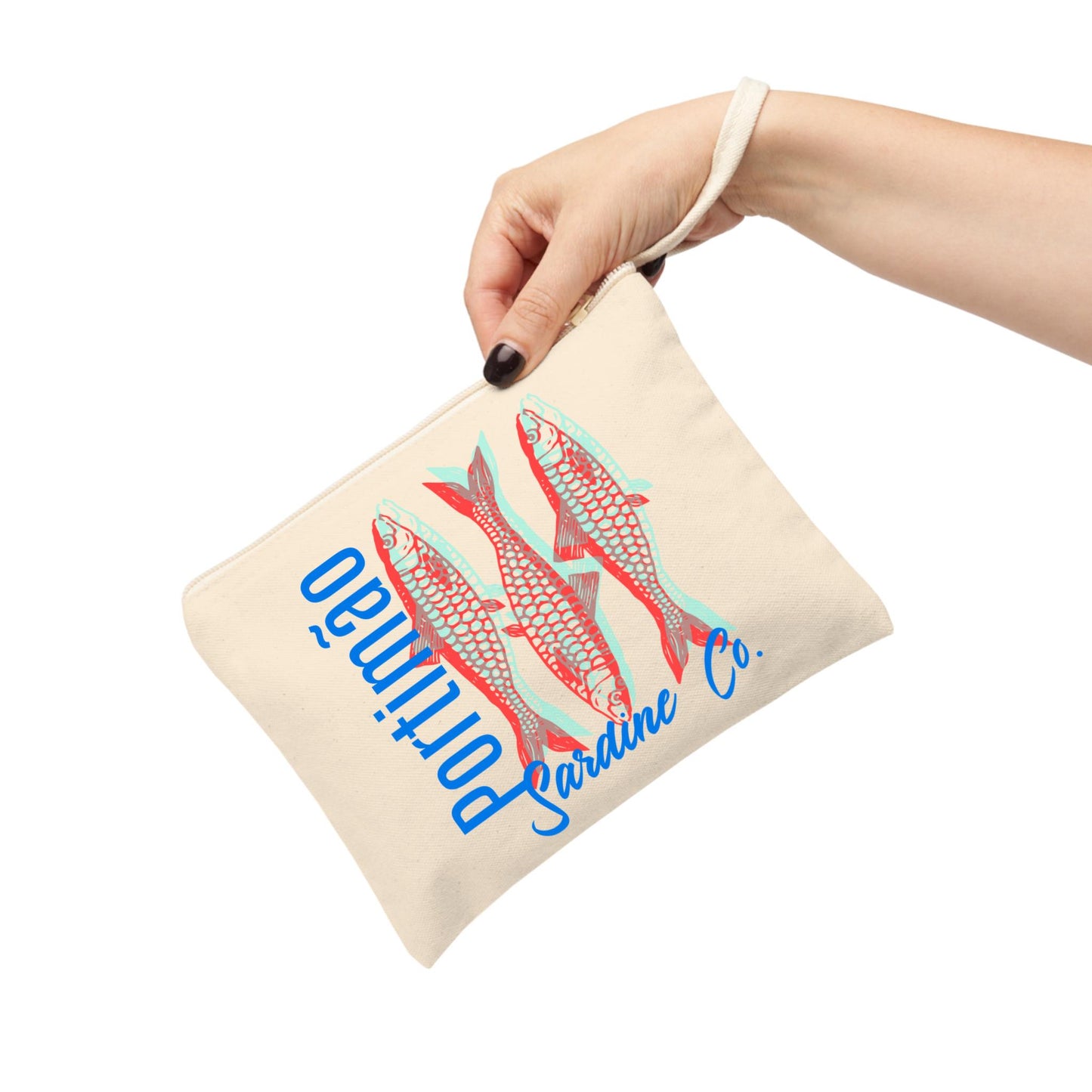 Sardines Zippered Pouch Fisherman Aesthetic Sardine Tin Art Print Canvas Zipper Pouch Sardinecore Cosmetic Bag Gift Nautical Style Organizer