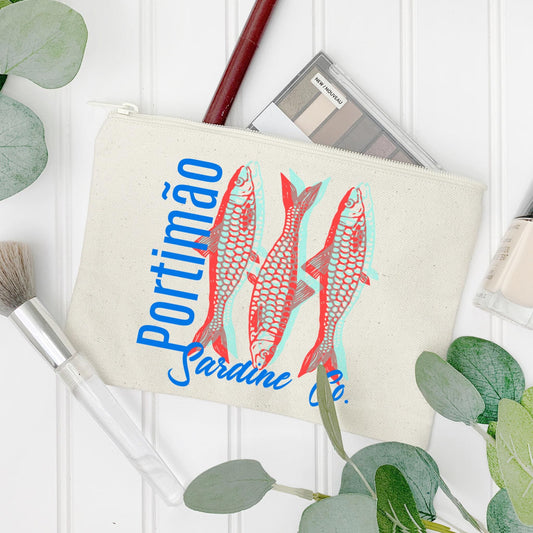 Sardines Zippered Pouch Fisherman Aesthetic Sardine Tin Art Print Canvas Zipper Pouch Sardinecore Cosmetic Bag Gift Nautical Style Organizer