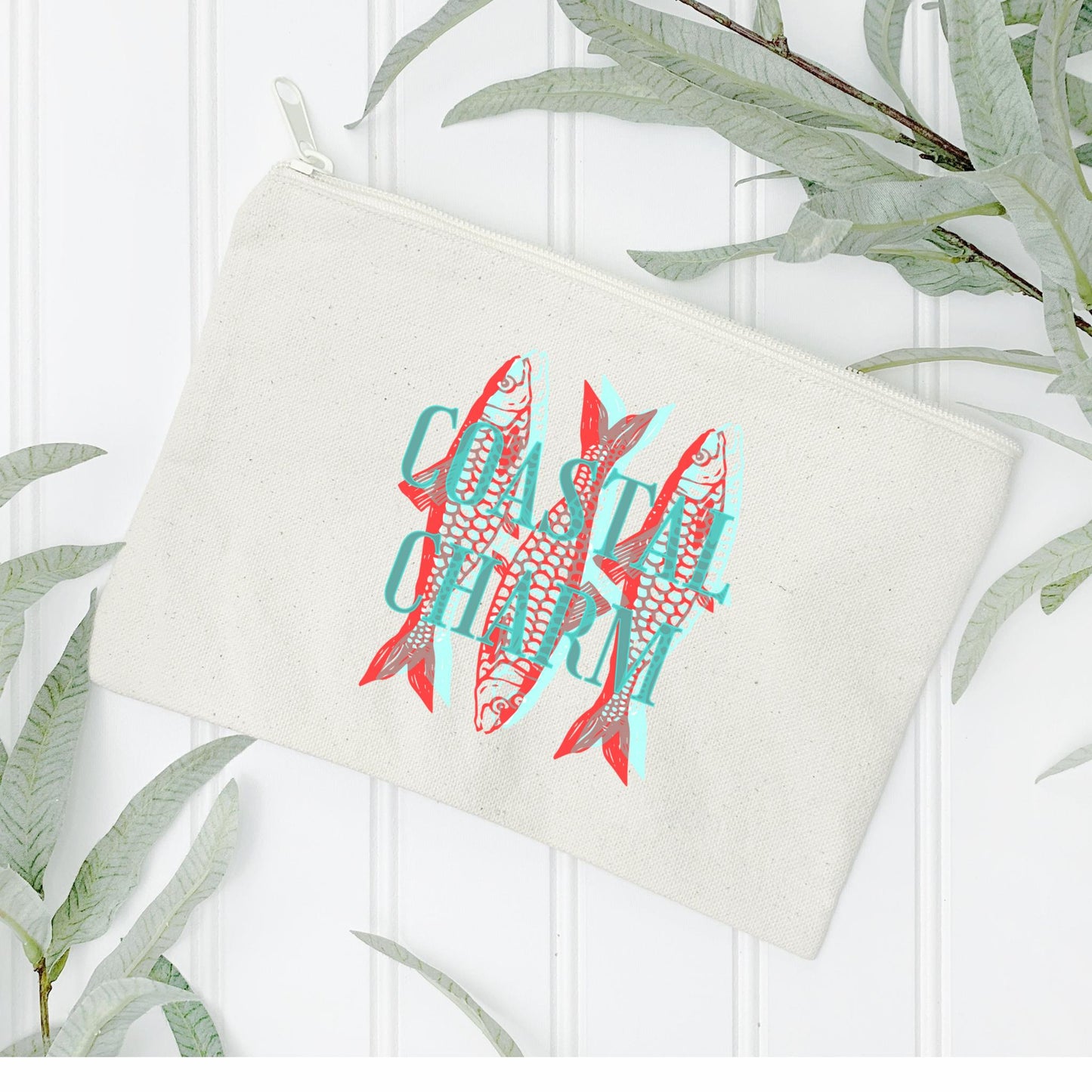 5. Coastal Charm - Accessory Zipper Pouch