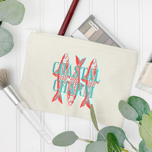 5. Coastal Charm - Accessory Zipper Pouch