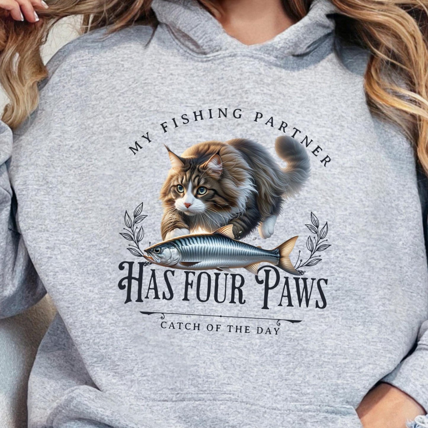 Maine Coon Shirt Sardines Art Fishing  Sweatshirt Sardinecore Nautical Fashion Coastal Apparel Cat Lover Gift Tinned Fish Seafaring Theme