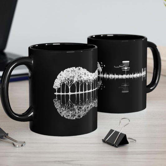 Disc Golf Guitar Mug Gift for Music Lovers Unique Coffee Mug Hot Chocolate Mug Perfect Gift for Him Disc Golf Player Guitar Enthusiast Gift