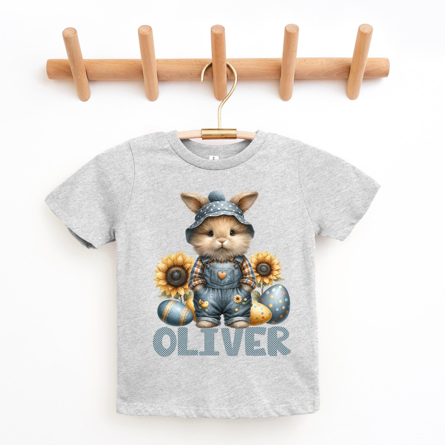 Toddler Easter Shirt for Boys Girls Kids Personalized Name Doodle Font Infant Crewneck Easter Bunny Sweatshirt for 2T Custom Toddler Shirts