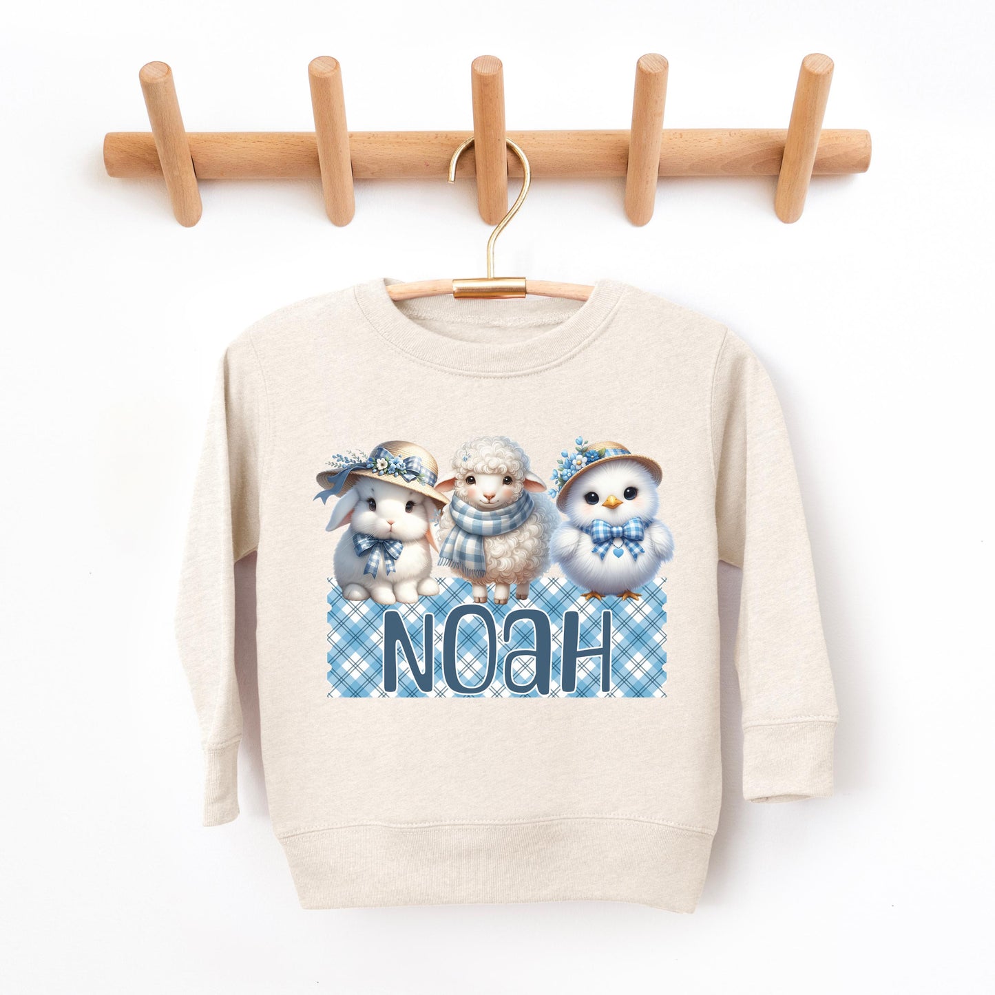 Easter Shirt for Boys Girls Kids Personalized Name Doodle Font Infant Crewneck Easter Bunny Sweatshirt for Toddlers 2T Custom Toddler Shirts