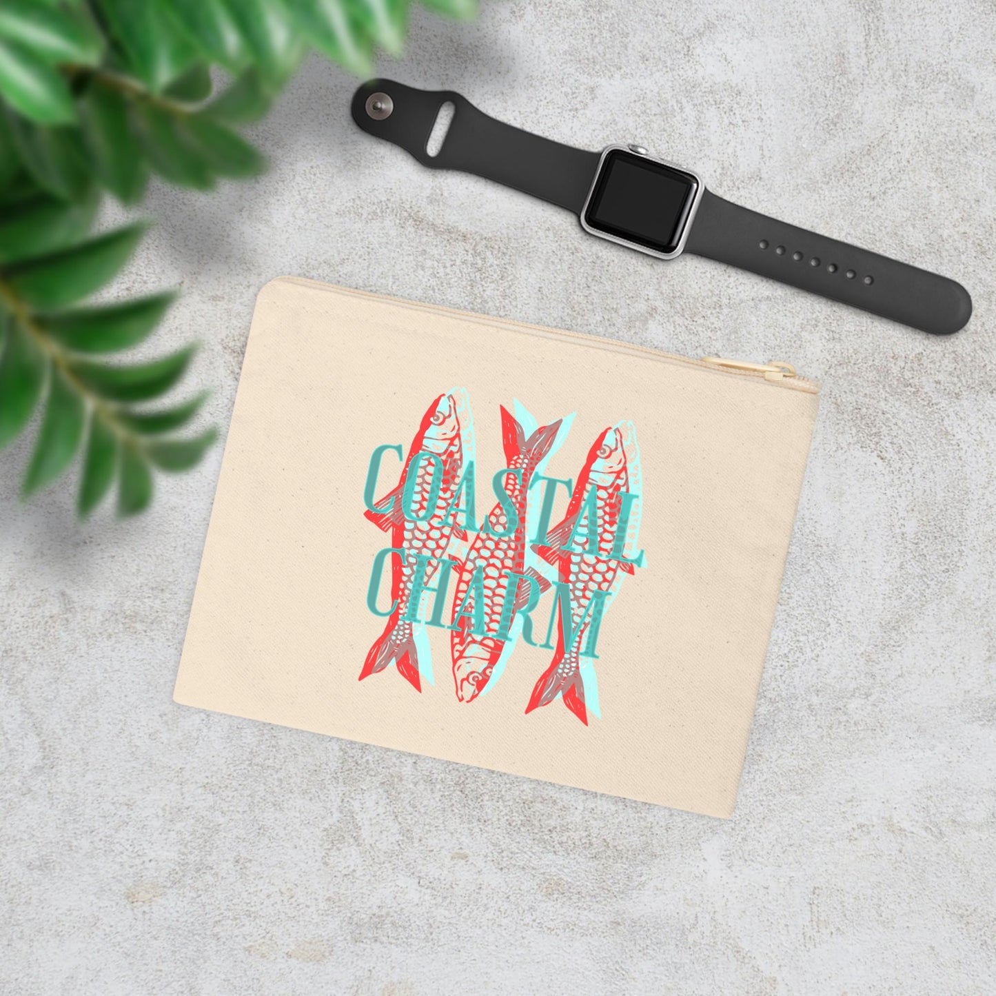 5. Coastal Charm - Accessory Zipper Pouch