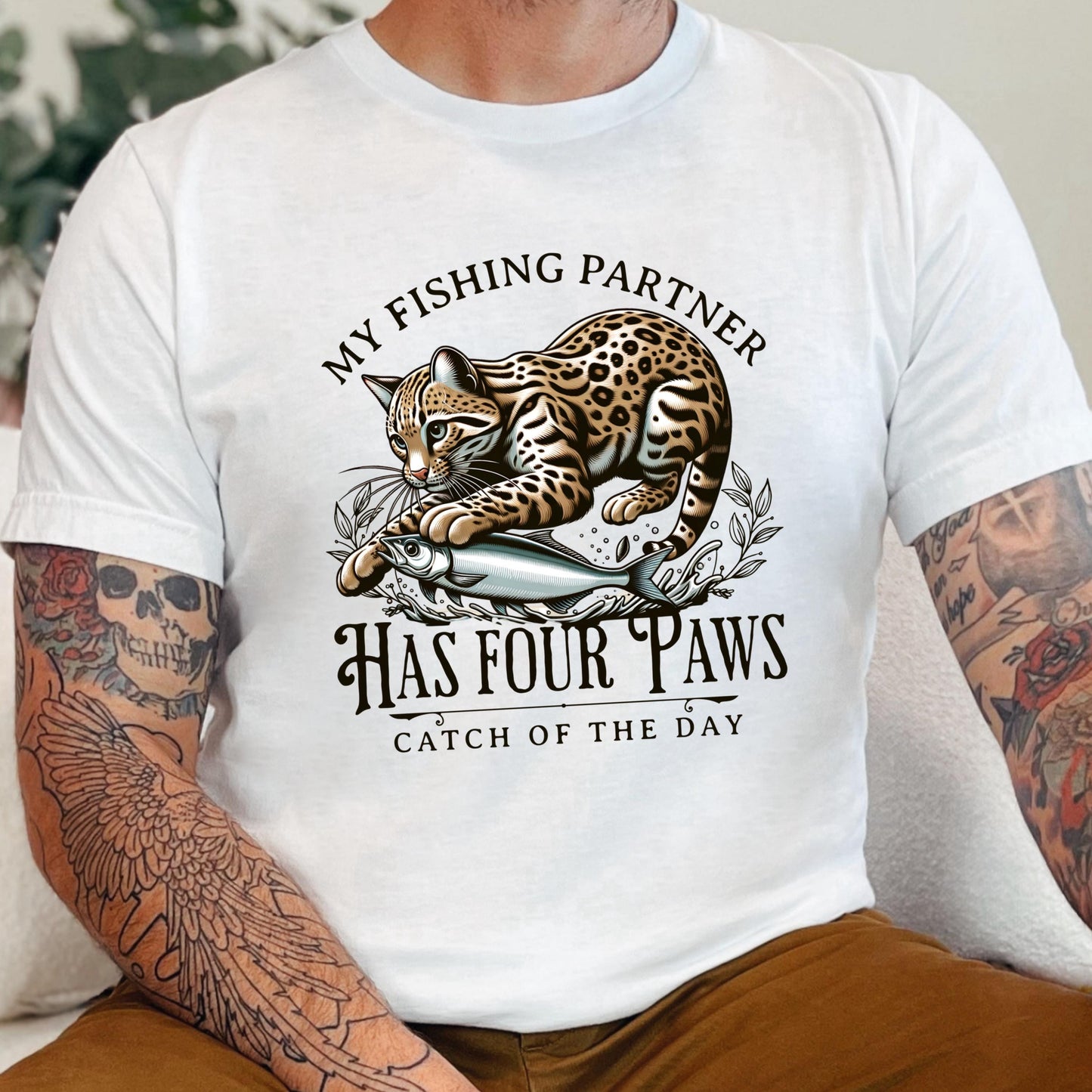 Bengal Cat Shirt Sardines Art Fishing Sweatshirt Sardinecore Nautical Fashion Coastal Apparel Cat Lover Gift Tinned Fish Seafaring Theme