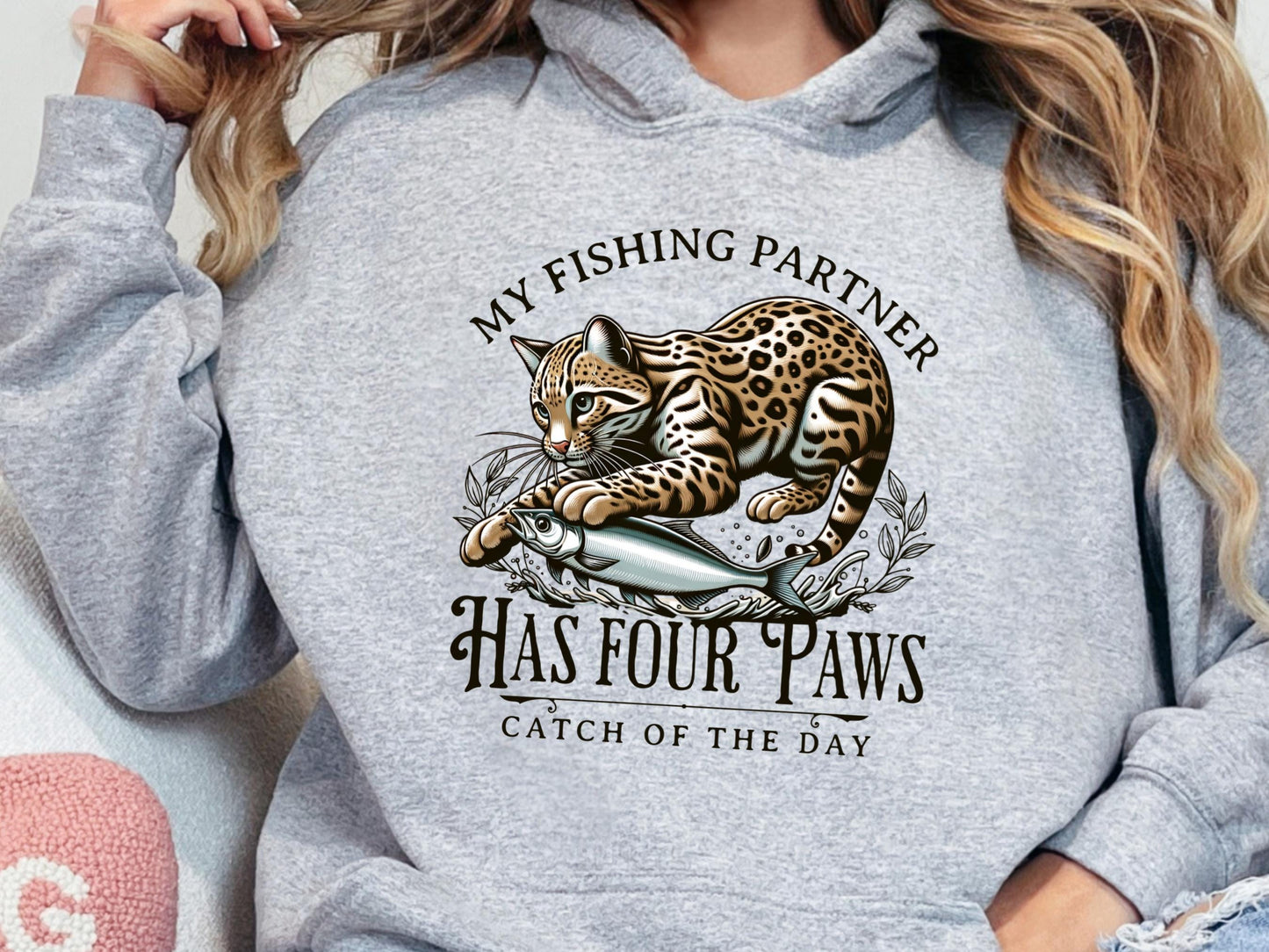 Bengal Cat Shirt Sardines Art Fishing Sweatshirt Sardinecore Nautical Fashion Coastal Apparel Cat Lover Gift Tinned Fish Seafaring Theme