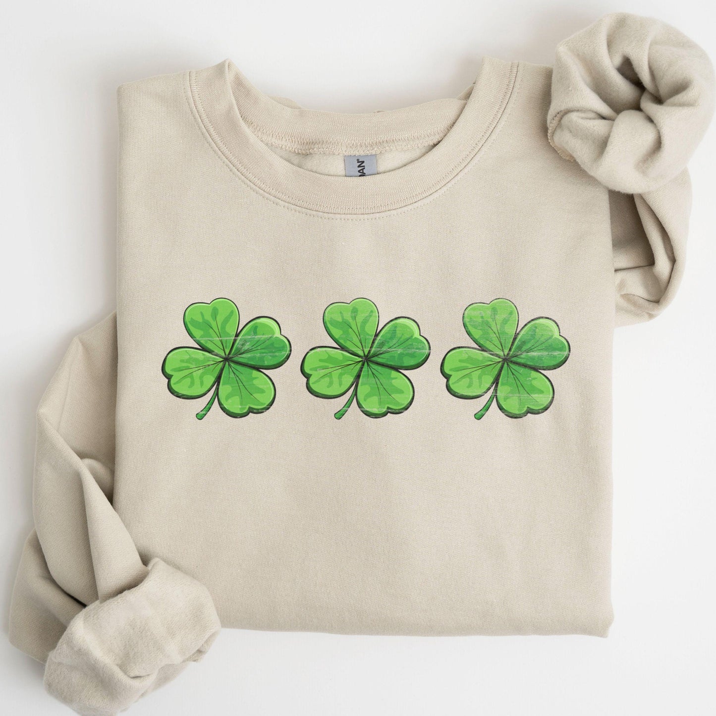 St Patricks Day Retro Shamrock Sweatshirt Funny Coquette Irish St Paddys Day Lucky Sweater Girls Four Leaf Green Grunge Lucky Clover Shirt