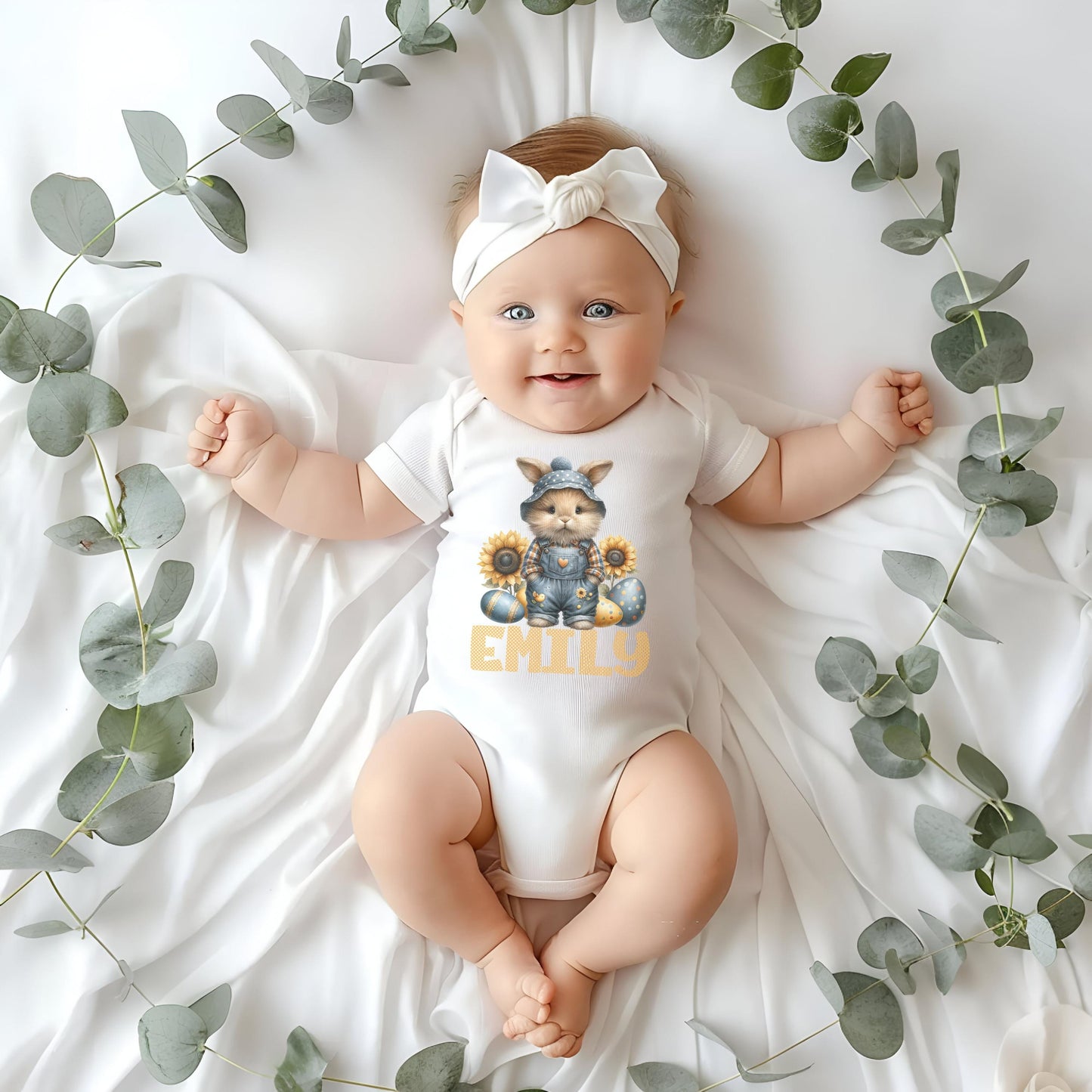 Toddler Easter Shirt for Boys Girls Kids Personalized Name Doodle Font Infant Crewneck Easter Bunny Sweatshirt for 2T Custom Toddler Shirts