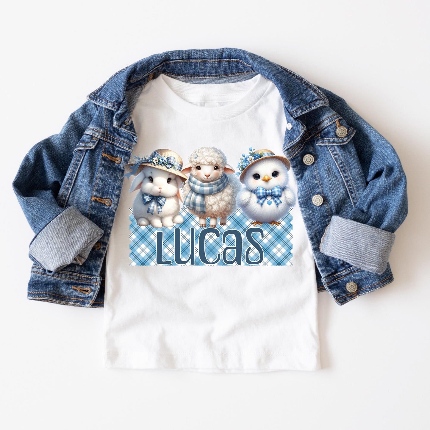 Easter Shirt for Kids Boys Girls Personalized Name Doodle Font Infant Crewneck Easter Bunny Sweatshirt for Toddlers 2T Custom Toddler Shirts