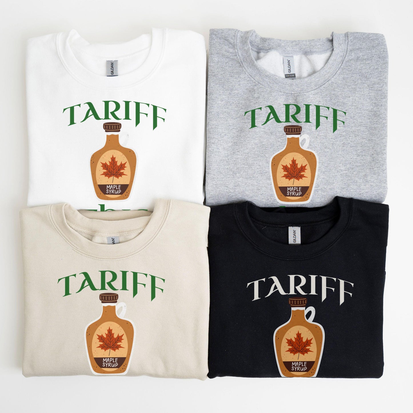 Funny No Tariff Humor St Patricks Day Maple Syrup Sweatshirt Political Irish Canadian Pride St Paddys Day Lucky Sweater Made in Canada Shirt