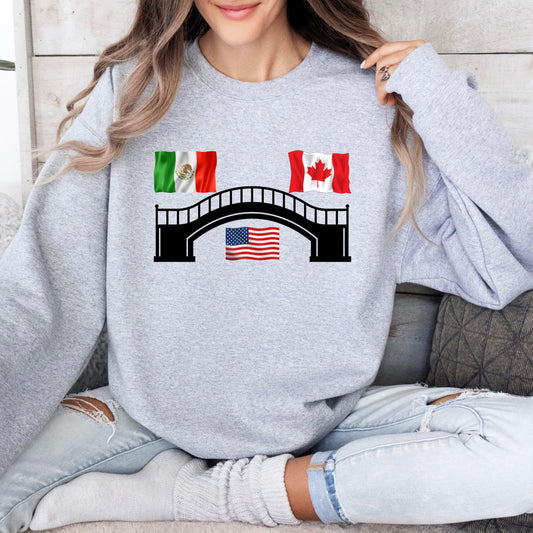 Funny Anti Tariff Humor Canada is Not for Sale Mexico Unity Free Trade Sweatshirt Political Sweater Made in Canada Sarcastic Shirt NAFTA 2.0
