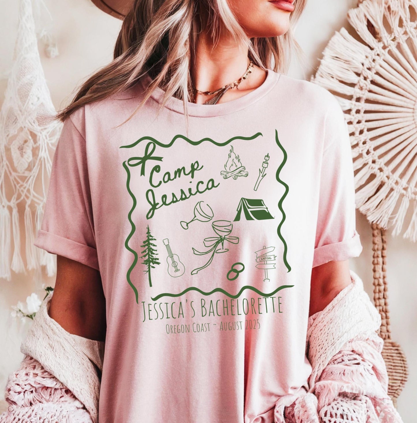Vintage Camp Bachelorette Shirt Custom Camping Bachelorette Party Shirts Mountain Bride Tee Retro Lake Themed Bridal Party Gifts Hiking Tees