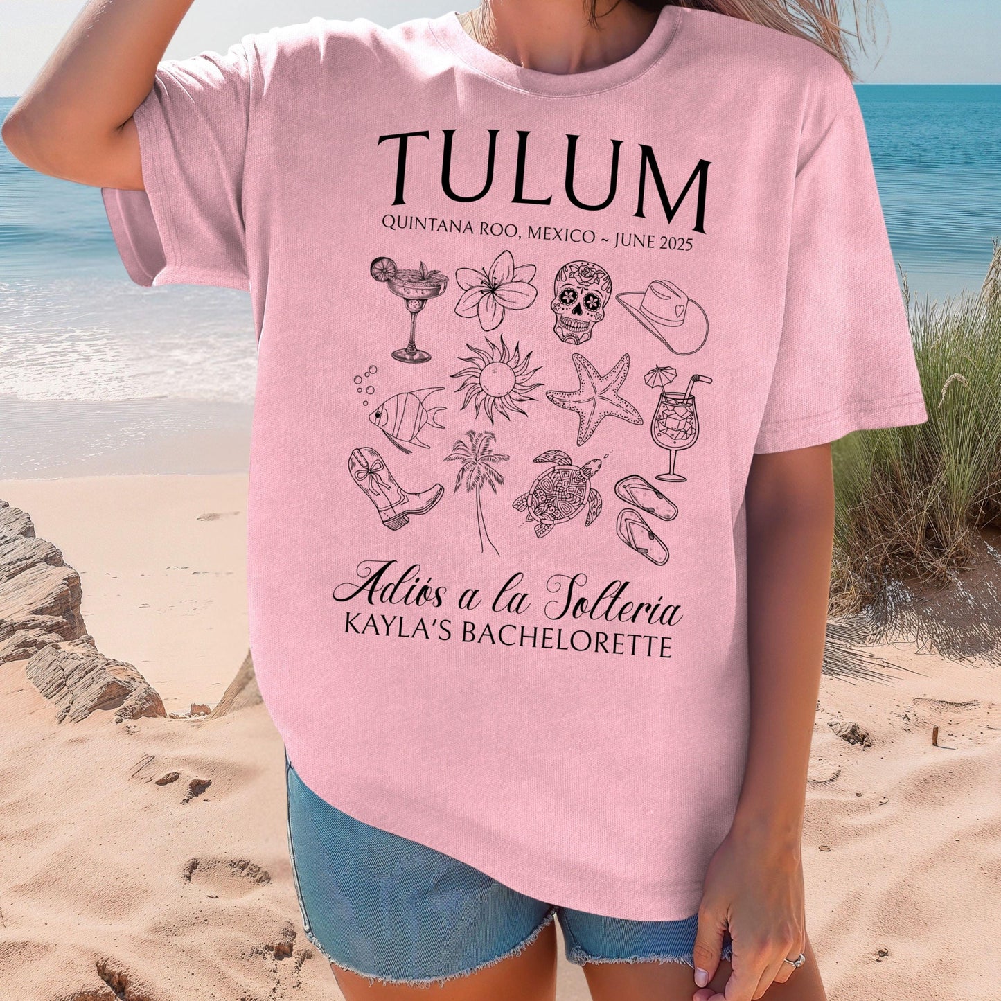 Mexico Coastal Cowgirl Bachelorette Party Shirts Personalized Custom Bridal Squad Final Fiesta Bridesmaid Gifts Matching Group Vacation