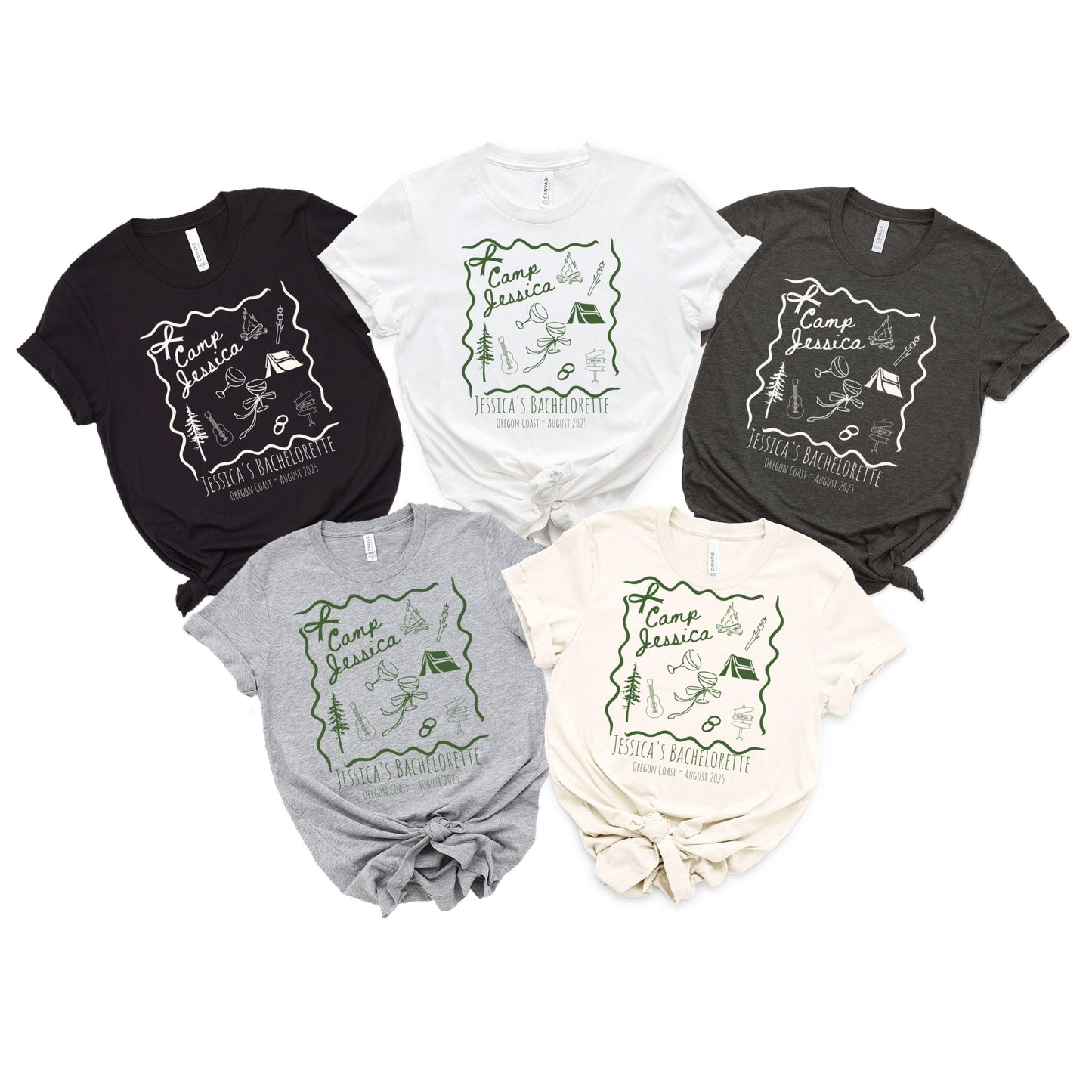 Vintage Camp Bachelorette Shirt Custom Camping Bachelorette Party Shirts Mountain Bride Tee Retro Lake Themed Bridal Party Gifts Hiking Tees