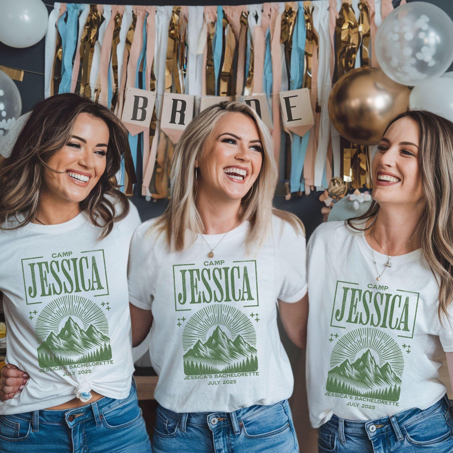 Vintage Camp Bachelorette Shirt Custom Location Camping Party Shirts Mountain Bride Tee Retro Lake Themed Bridal Party Gifts Hiking Tees