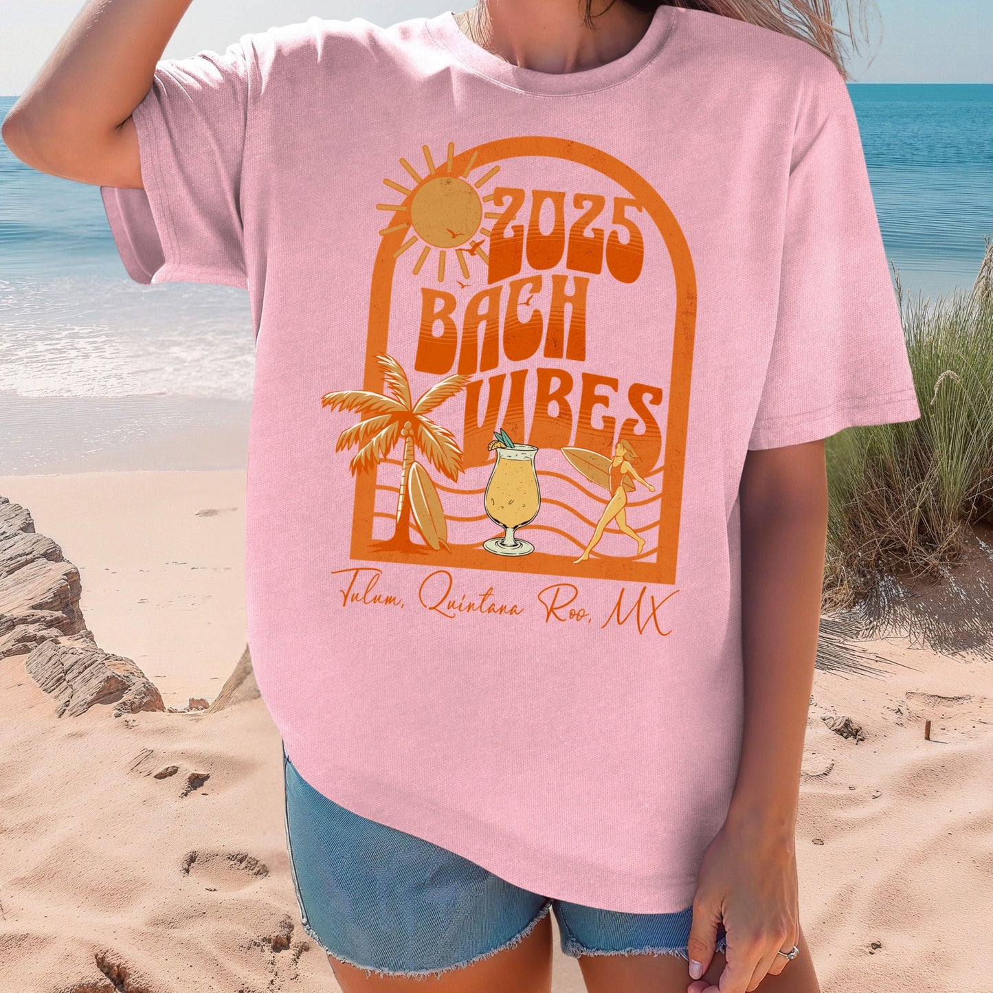 Mexico Coastal Retro Bachelorette Party Shirts Personalized Custom Bridal Squad Final Fiesta Bridesmaid Gifts Matching Group Vacation