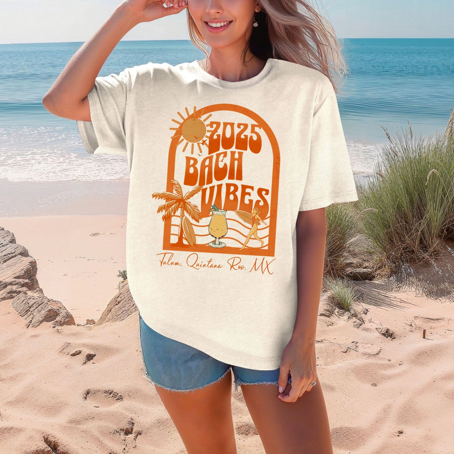 Mexico Coastal Retro Bachelorette Party Shirts Personalized Custom Bridal Squad Final Fiesta Bridesmaid Gifts Matching Group Vacation