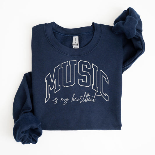 Music Sweatshirt Varsity Style Band Director Pullover Choir Instructor Gift Orchestra Lover Outfit Vocal Coach Inspirational Sweater