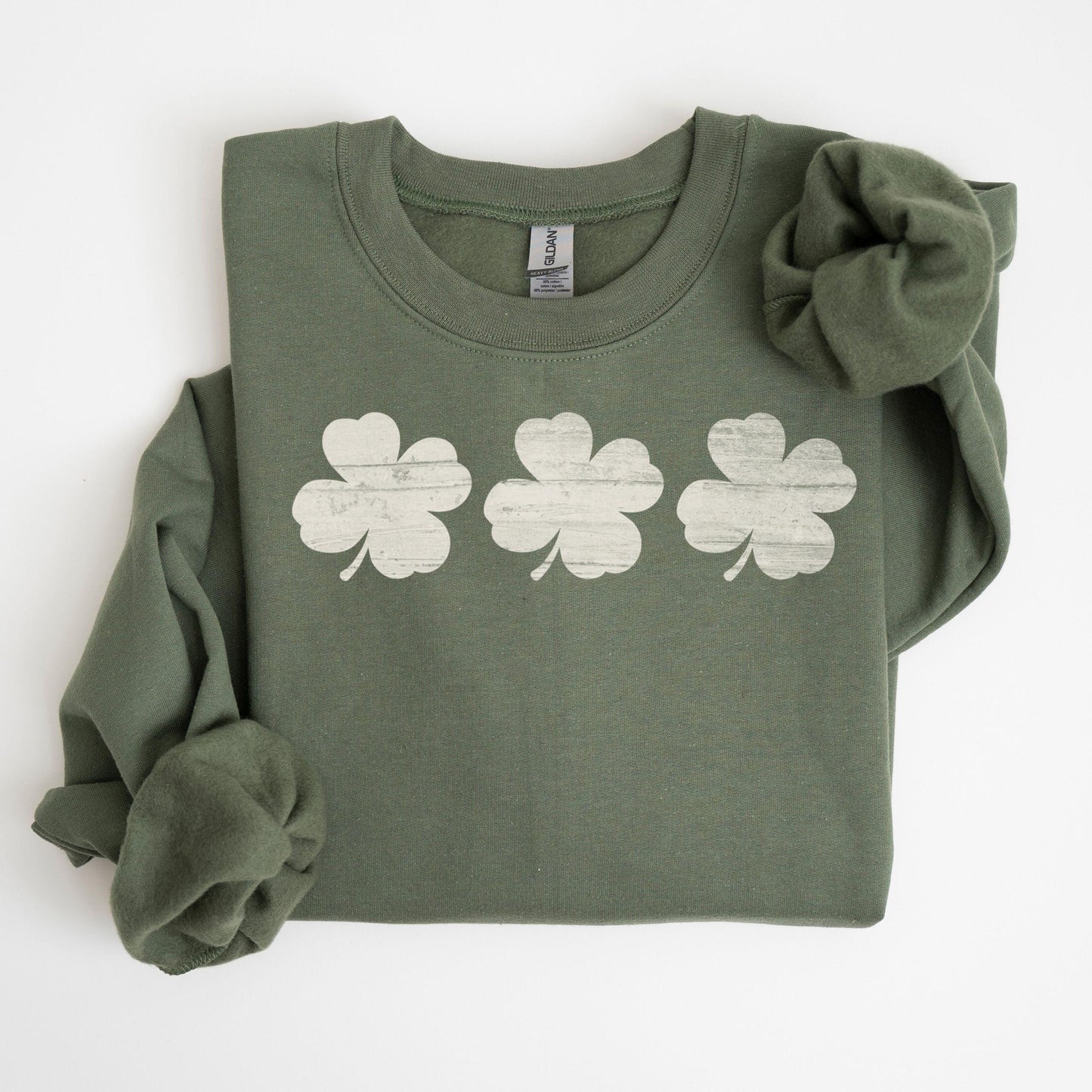 St Patricks Day Retro Shamrock Sweatshirt Funny Coquette Irish St Paddys Day Lucky Sweater Girls Four Leaf Green Grunge Lucky Clover Shirt