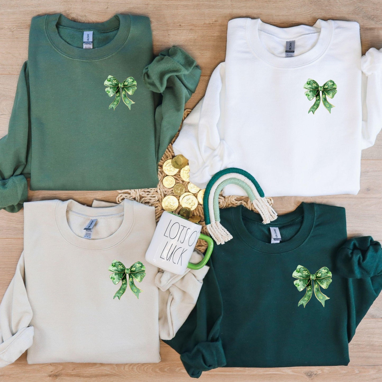 Irish Blessing Sweatshirt Dear Person Behind Me March Birthday Gift St Patricks Shamrock Shirt Coquette St Paddys Day Lucky Clover Sweater