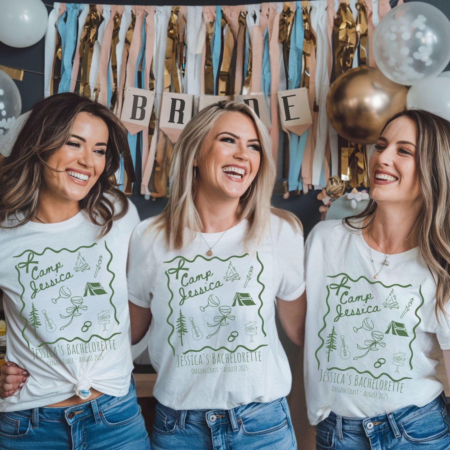 Vintage Camp Bachelorette Shirt Custom Camping Bachelorette Party Shirts Mountain Bride Tee Retro Lake Themed Bridal Party Gifts Hiking Tees