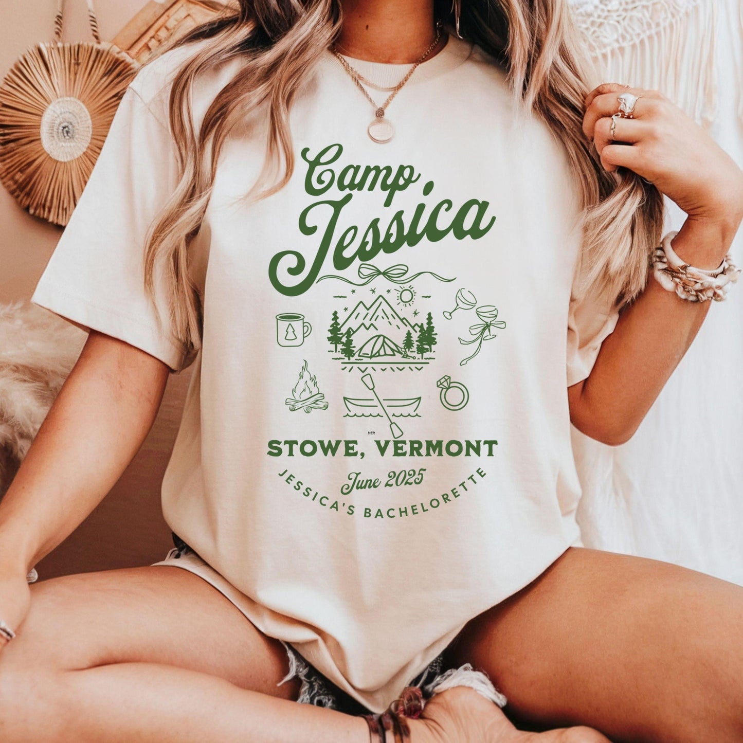 Custom Location Camp Bachelorette Shirt Future Wifey Bride Doodle Art Lets Go Girls Trip Personalized Camp Bach Bridesmaids Gift Tshirt Tee