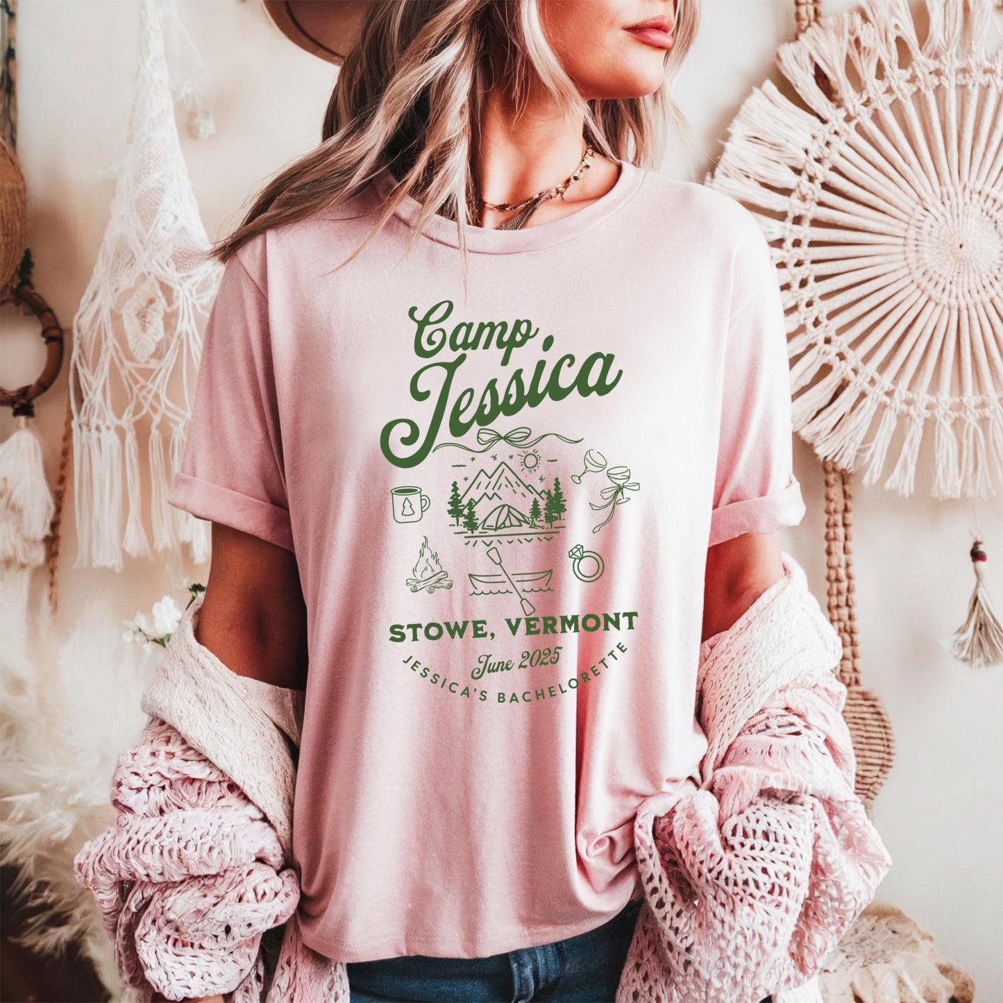 Custom Location Camp Bachelorette Shirt Future Wifey Bride Doodle Art Lets Go Girls Trip Personalized Camp Bach Bridesmaids Gift Tshirt Tee